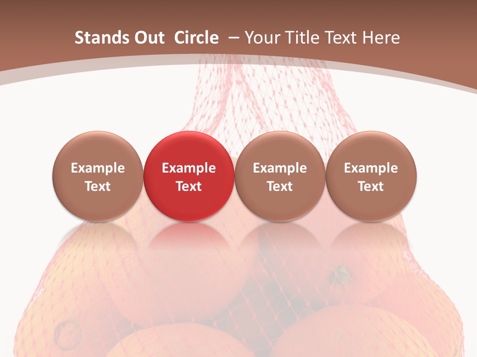 Oranges In Mesh Bag Series PowerPoint Template