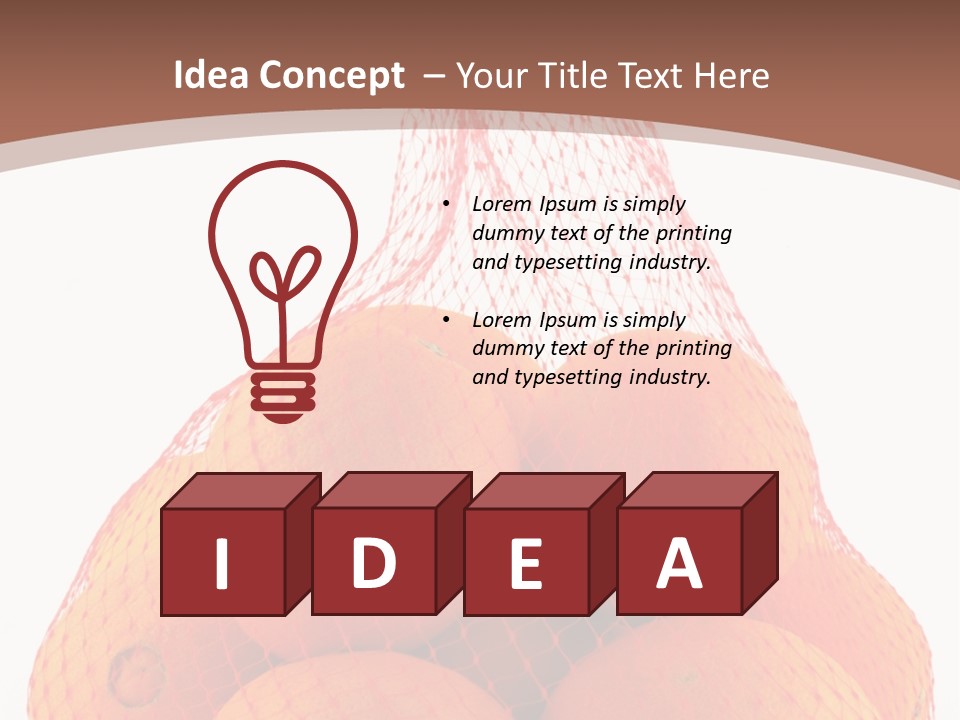 Oranges In Mesh Bag Series PowerPoint Template