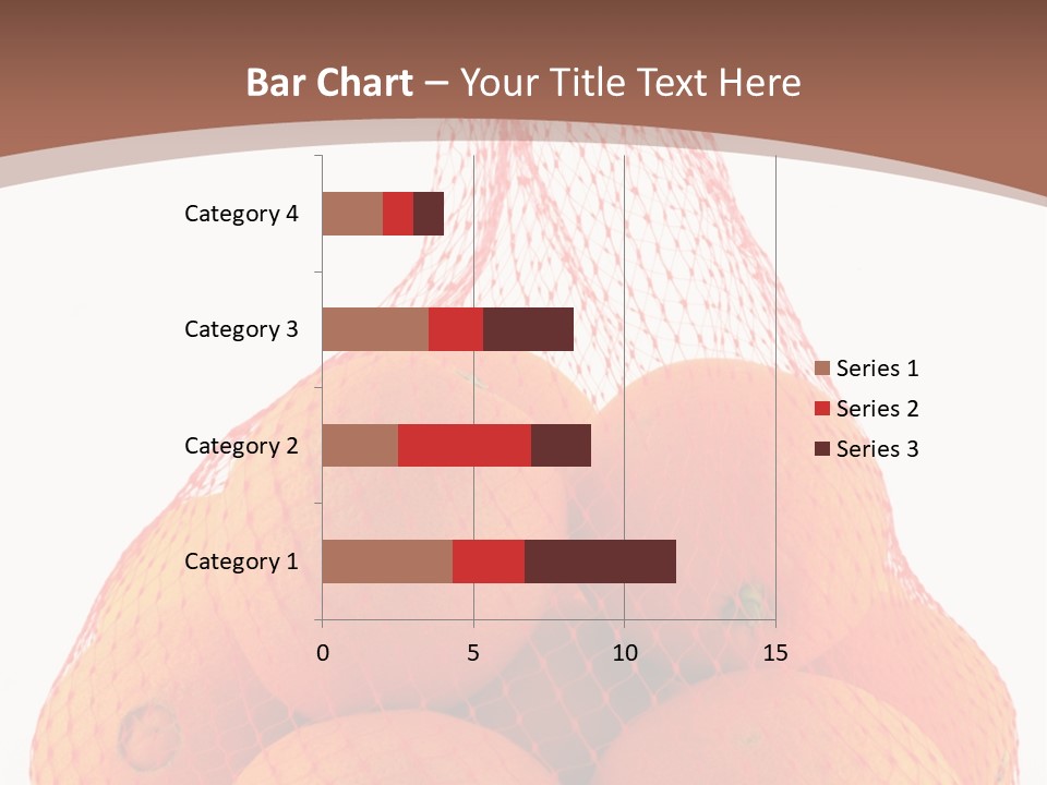 Oranges In Mesh Bag Series PowerPoint Template
