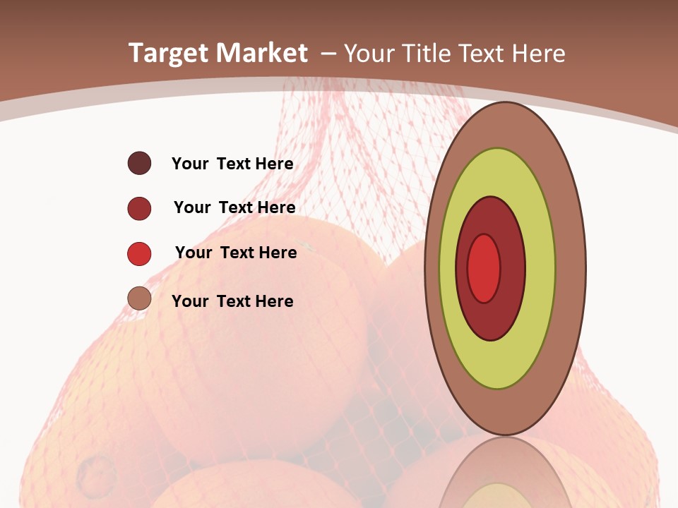 Oranges In Mesh Bag Series PowerPoint Template
