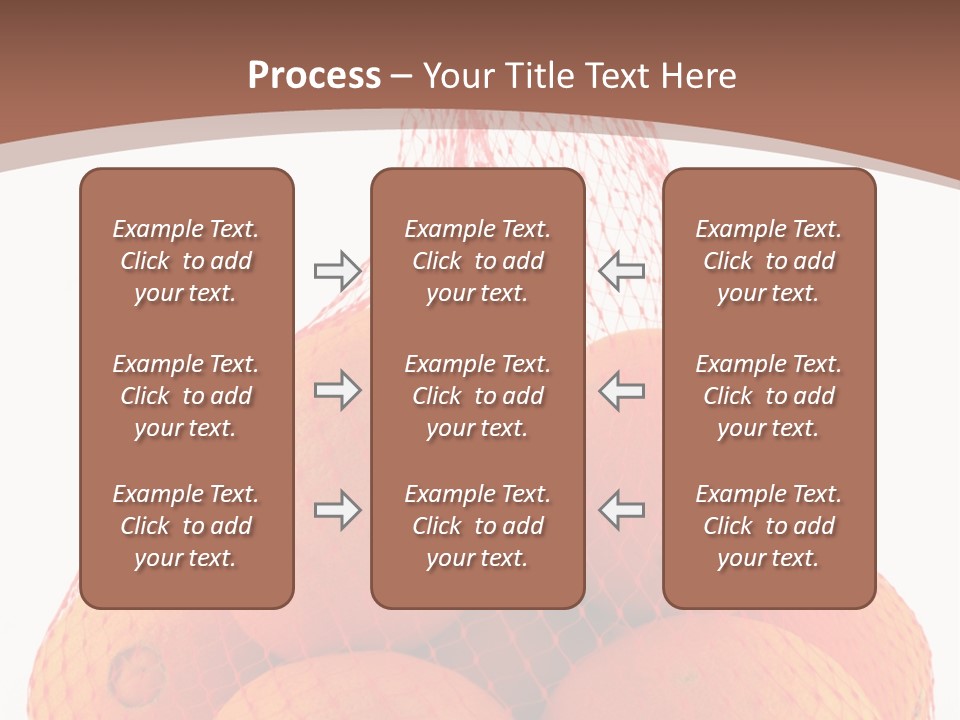 Oranges In Mesh Bag Series PowerPoint Template