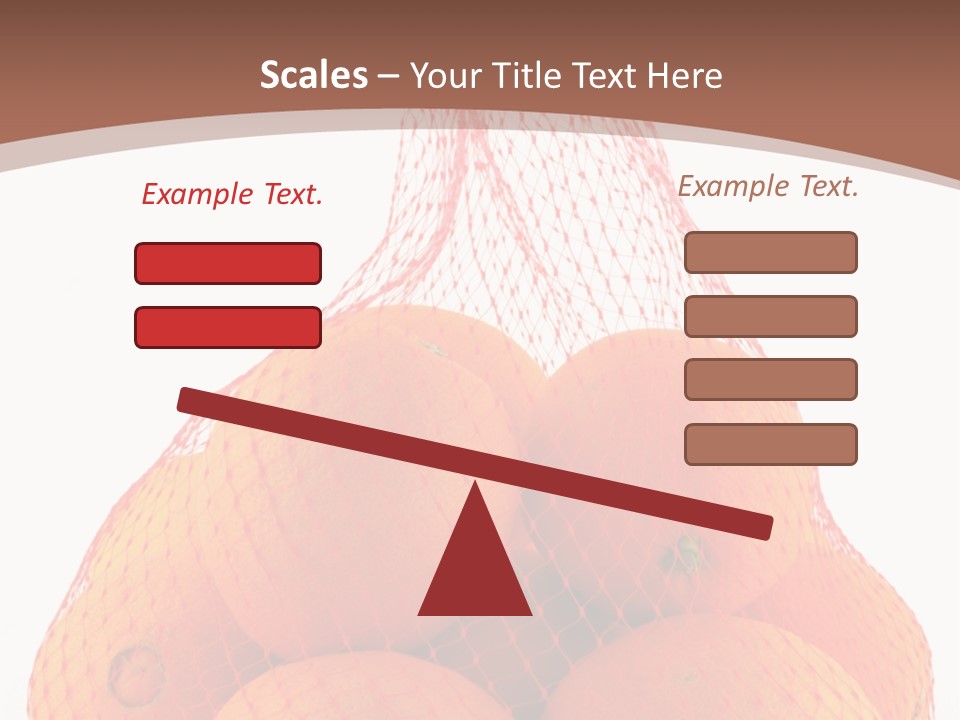 Oranges In Mesh Bag Series PowerPoint Template