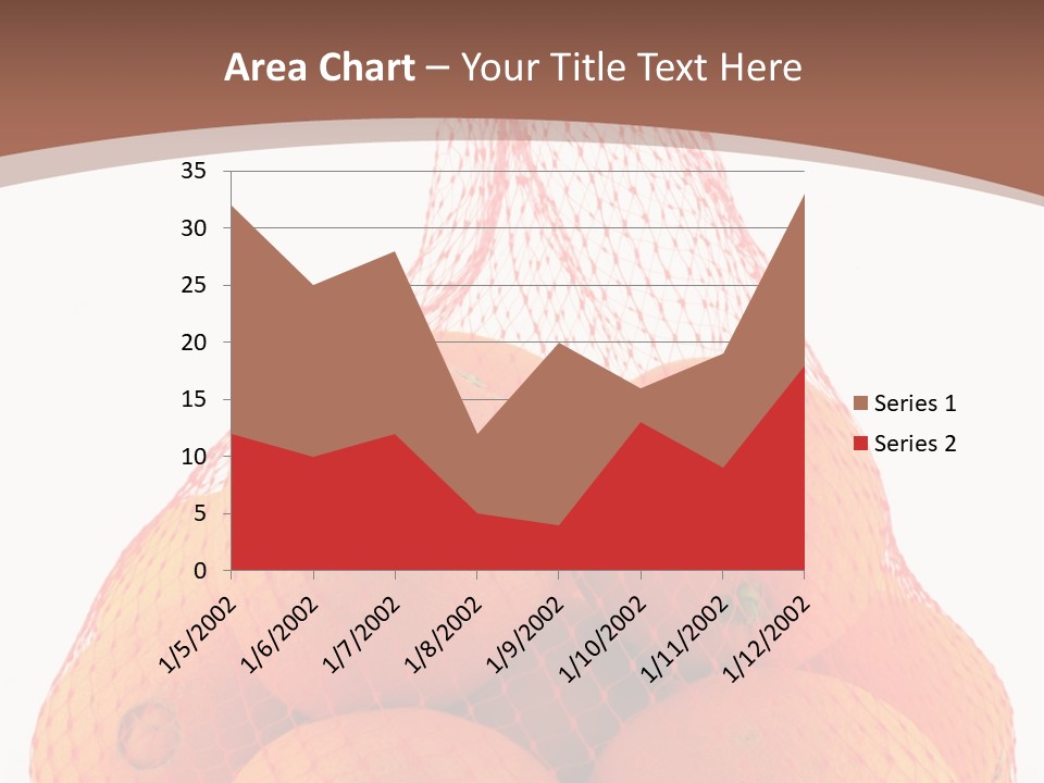 Oranges In Mesh Bag Series PowerPoint Template