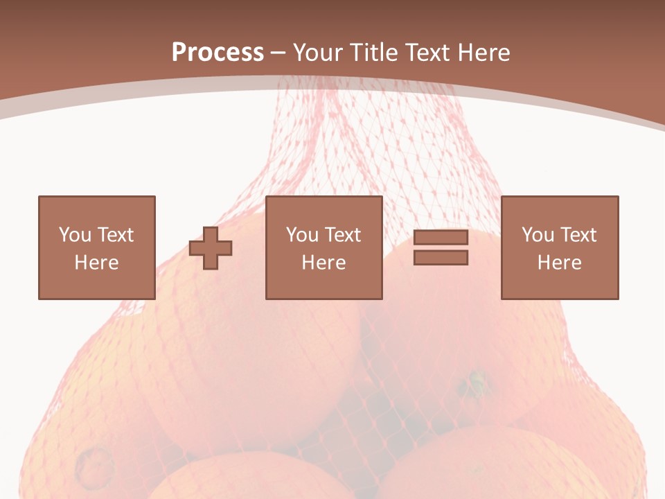 Oranges In Mesh Bag Series PowerPoint Template
