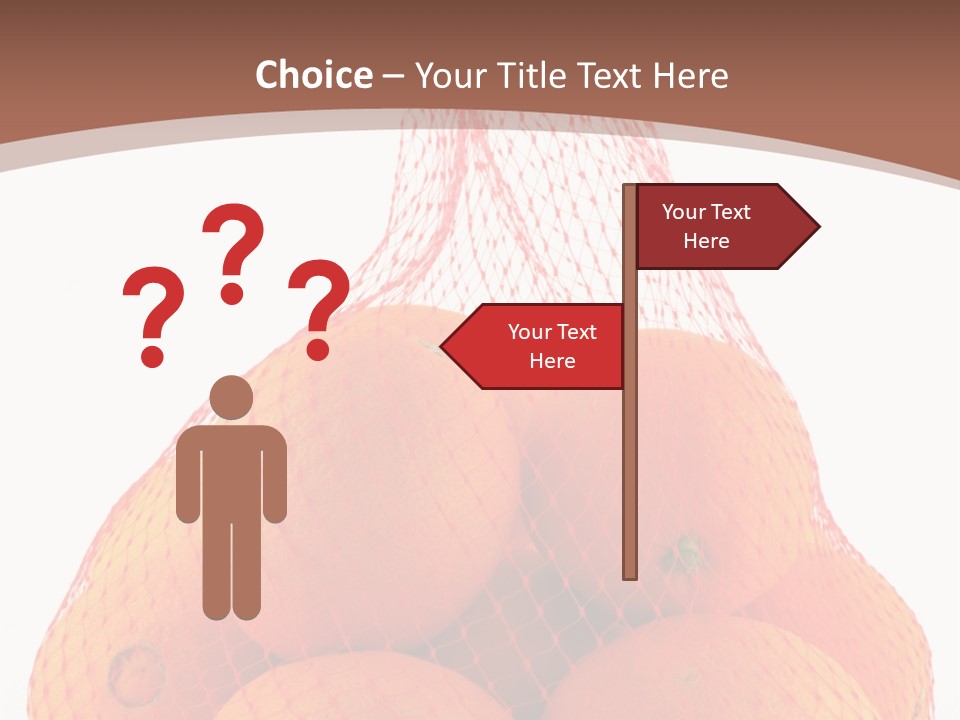 Oranges In Mesh Bag Series PowerPoint Template