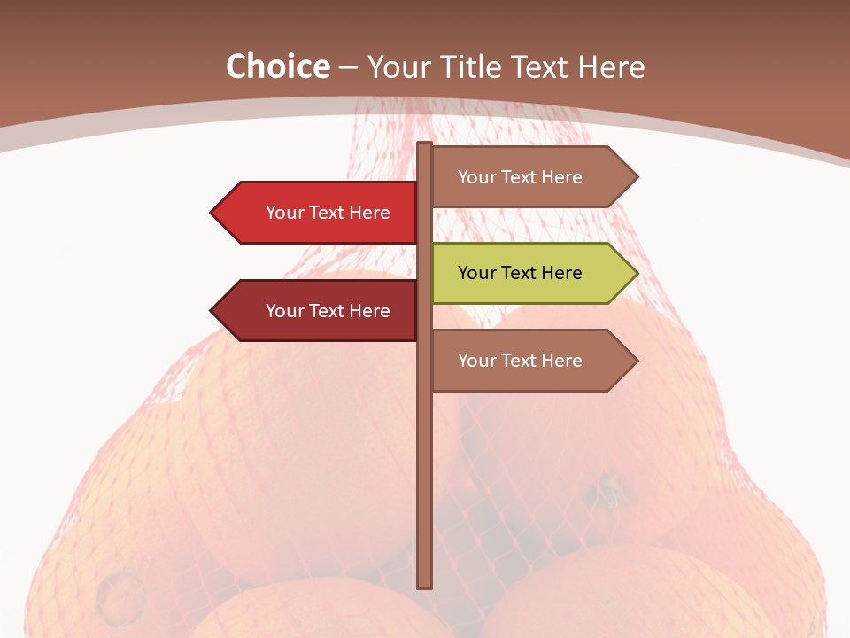 Oranges In Mesh Bag Series PowerPoint Template