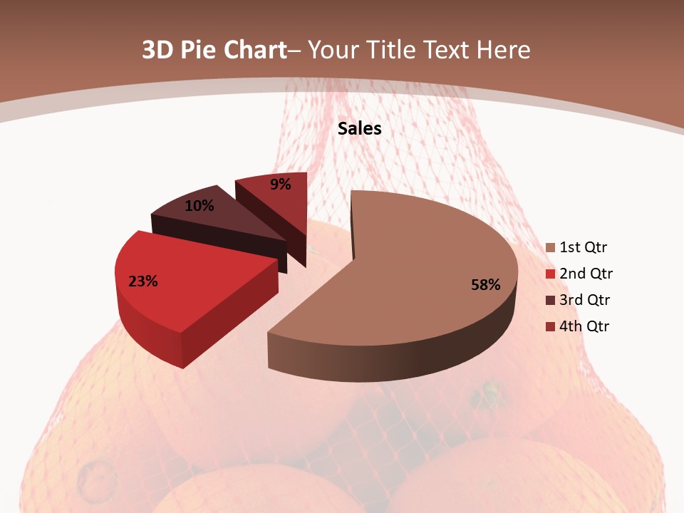 Oranges In Mesh Bag Series PowerPoint Template