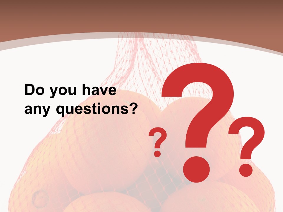 Oranges In Mesh Bag Series PowerPoint Template