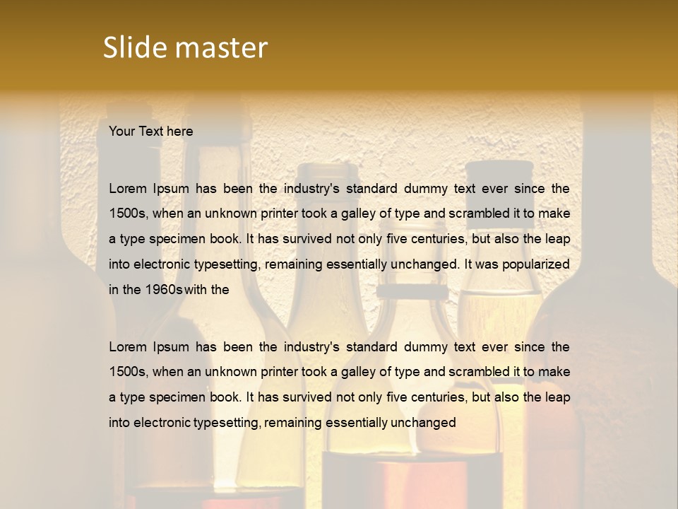 Bottles With Alcohol PowerPoint Template