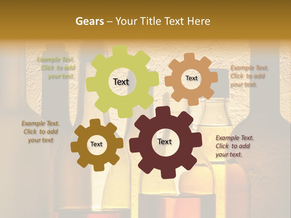 Bottles With Alcohol PowerPoint Template