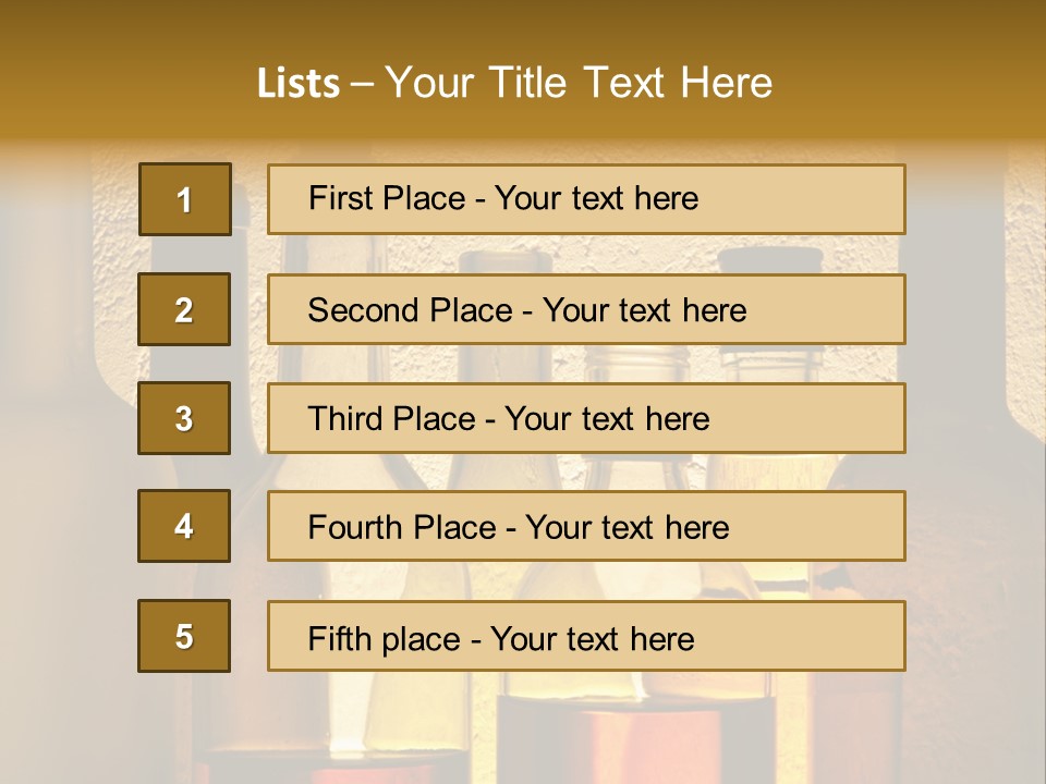 Bottles With Alcohol PowerPoint Template