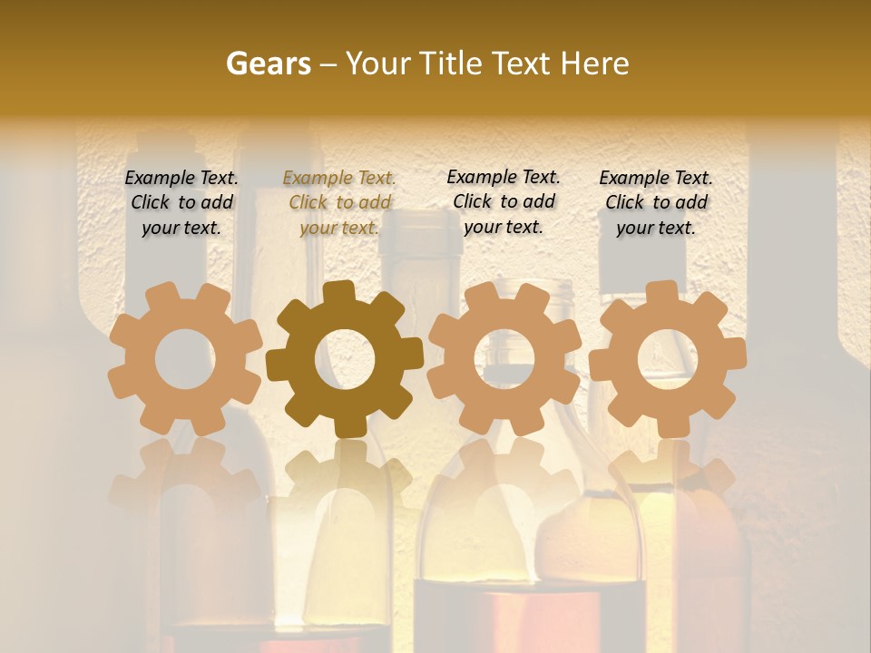 Bottles With Alcohol PowerPoint Template