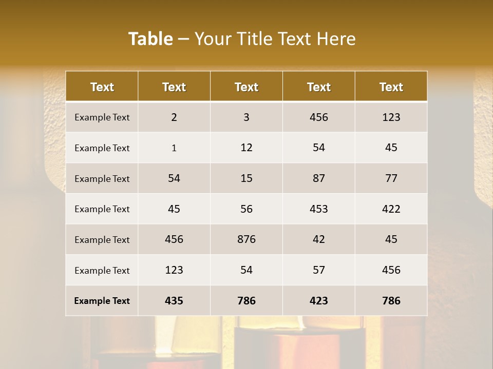 Bottles With Alcohol PowerPoint Template