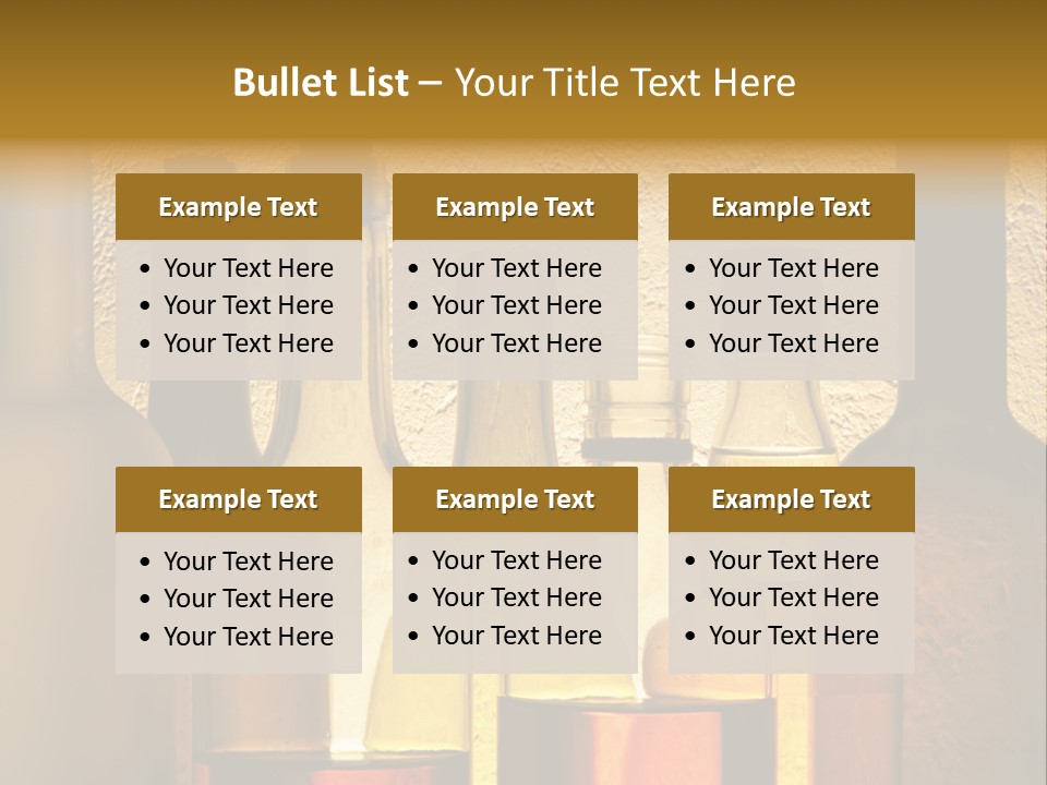 Bottles With Alcohol PowerPoint Template