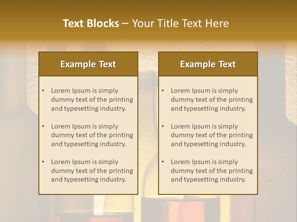 Bottles With Alcohol PowerPoint Template