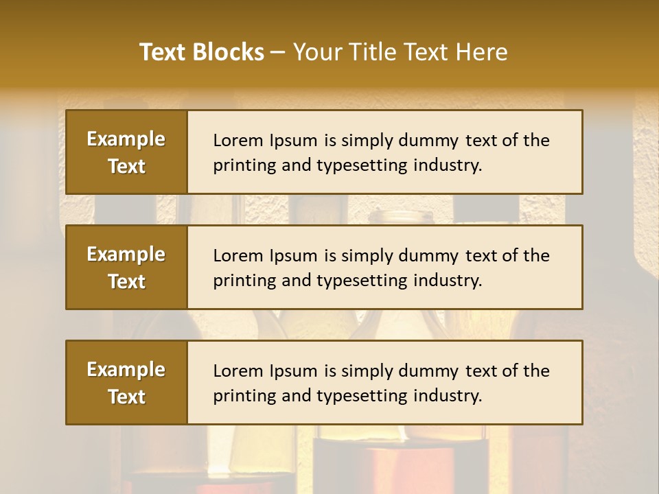 Bottles With Alcohol PowerPoint Template