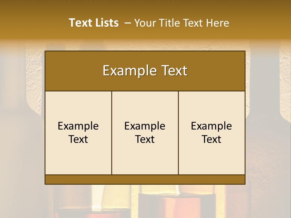 Bottles With Alcohol PowerPoint Template