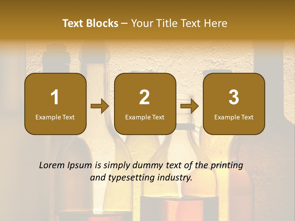 Bottles With Alcohol PowerPoint Template