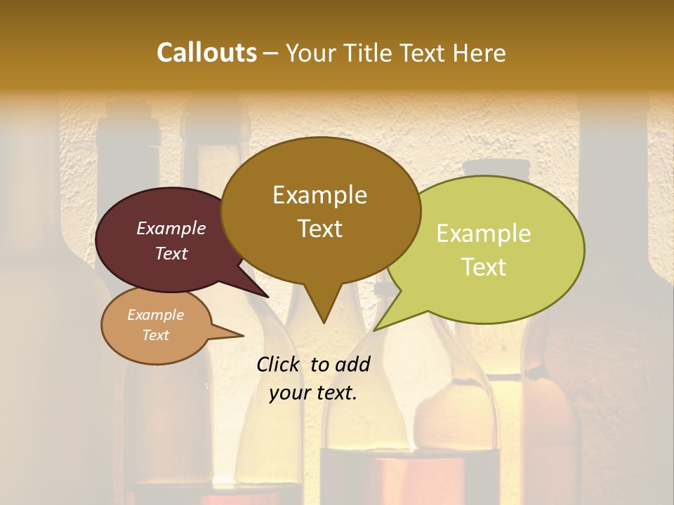 Bottles With Alcohol PowerPoint Template