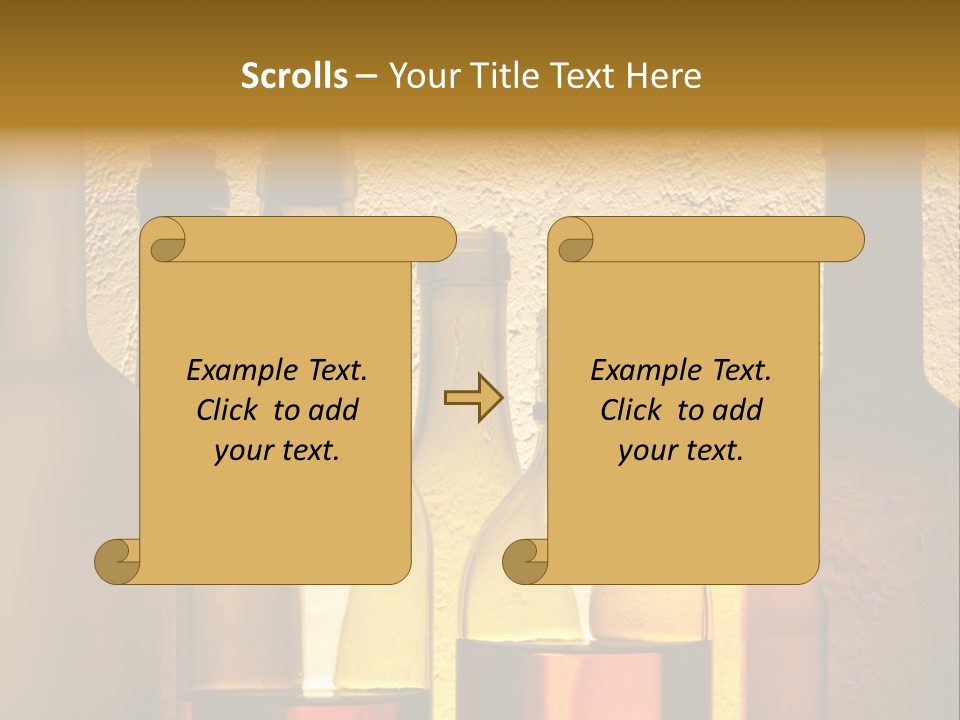 Bottles With Alcohol PowerPoint Template