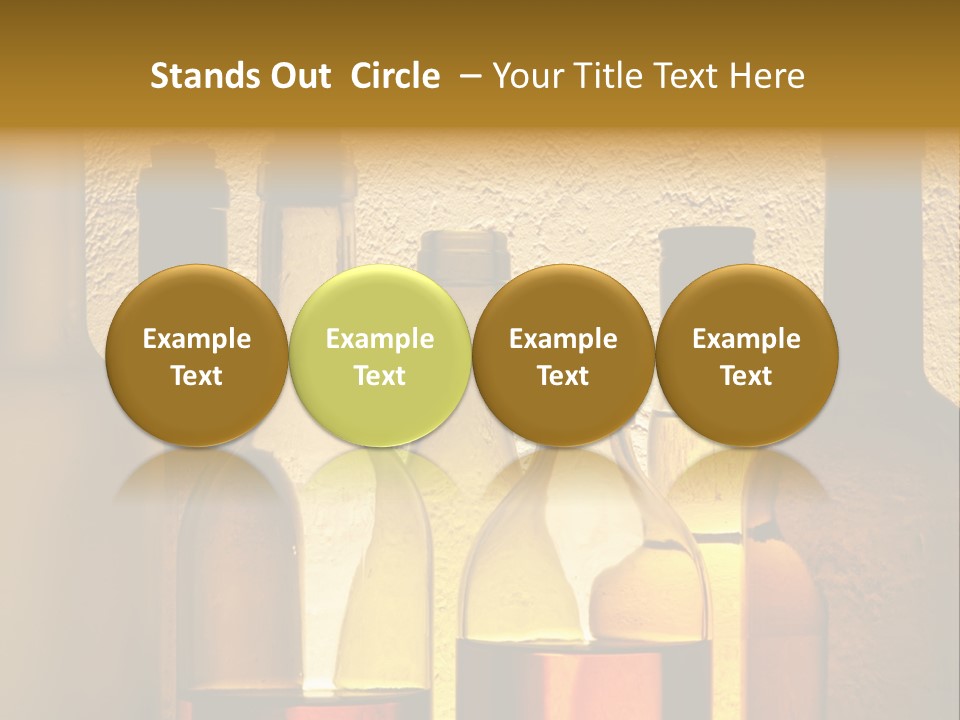 Bottles With Alcohol PowerPoint Template