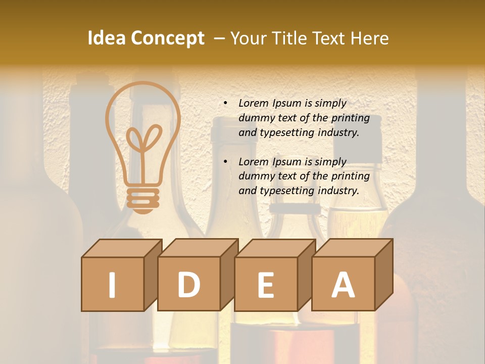 Bottles With Alcohol PowerPoint Template