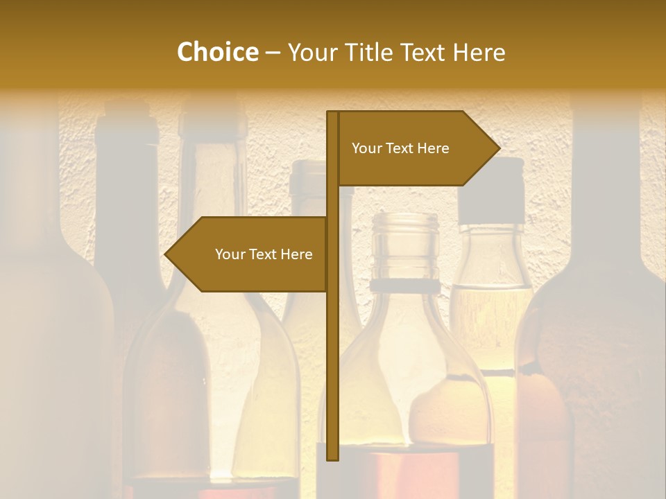 Bottles With Alcohol PowerPoint Template