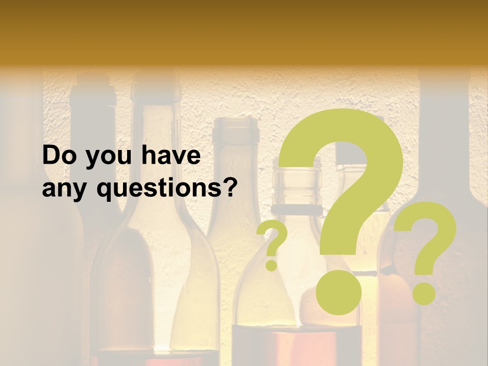 Bottles With Alcohol PowerPoint Template