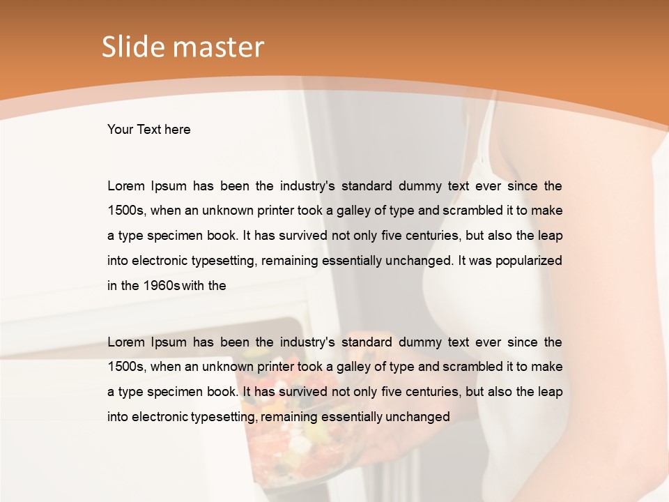 Young Happy Smiling Woman With Salad At Domestic Kitchen PowerPoint Template