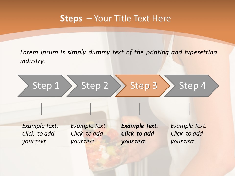 Young Happy Smiling Woman With Salad At Domestic Kitchen PowerPoint Template