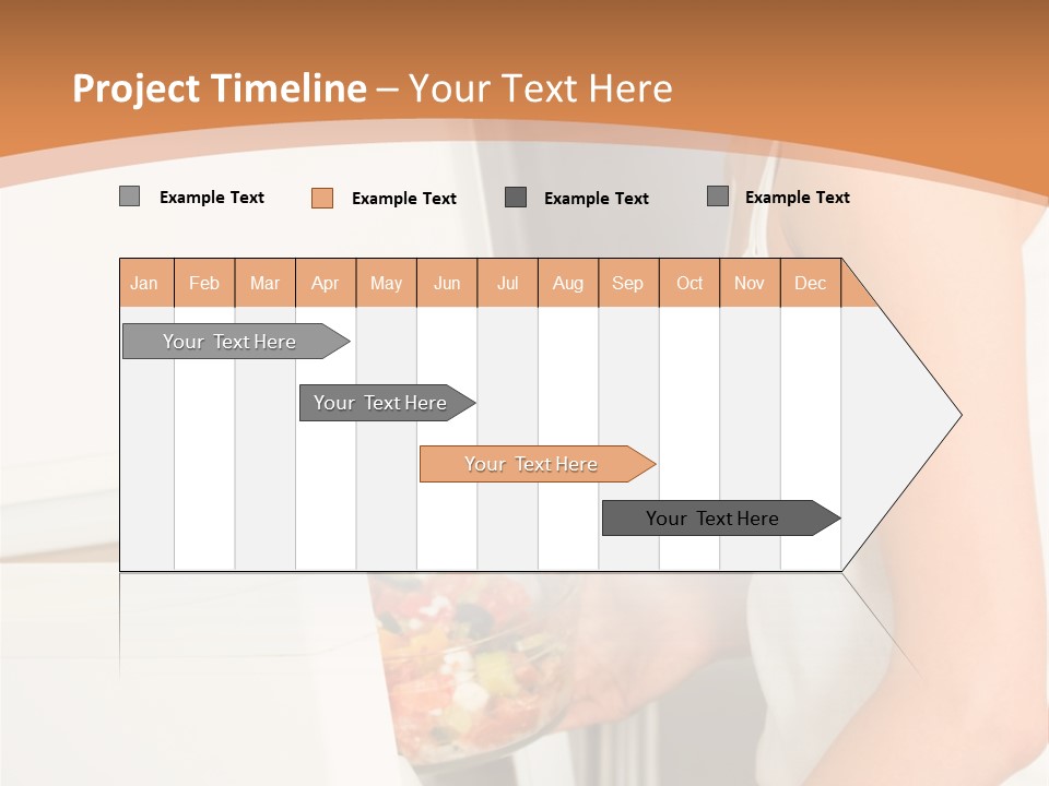 Young Happy Smiling Woman With Salad At Domestic Kitchen PowerPoint Template