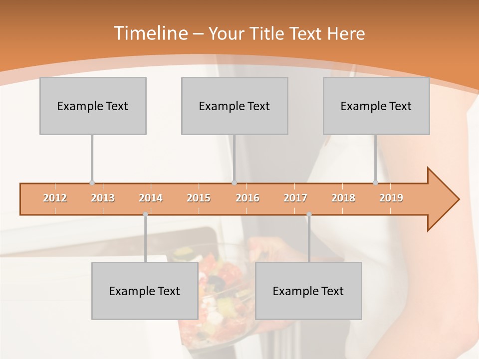 Young Happy Smiling Woman With Salad At Domestic Kitchen PowerPoint Template