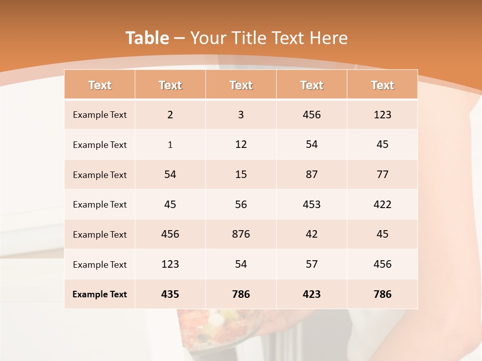 Young Happy Smiling Woman With Salad At Domestic Kitchen PowerPoint Template