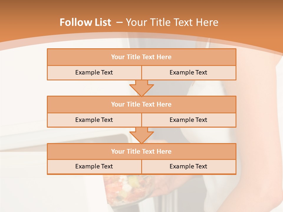Young Happy Smiling Woman With Salad At Domestic Kitchen PowerPoint Template