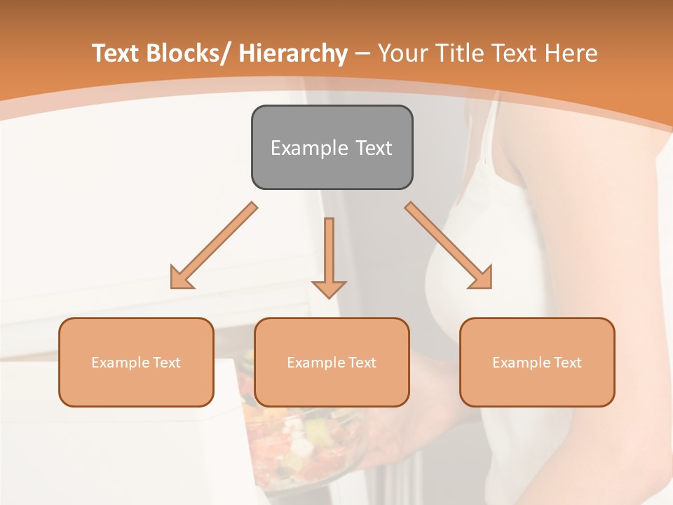 Young Happy Smiling Woman With Salad At Domestic Kitchen PowerPoint Template