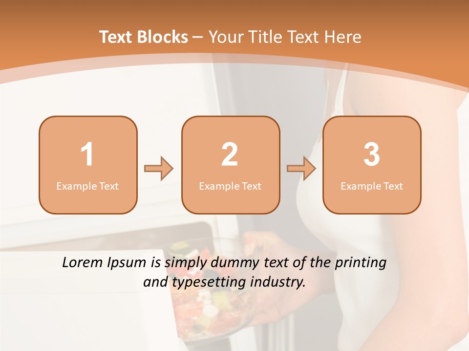 Young Happy Smiling Woman With Salad At Domestic Kitchen PowerPoint Template