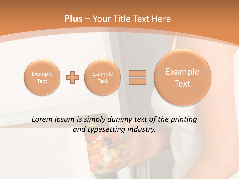 Young Happy Smiling Woman With Salad At Domestic Kitchen PowerPoint Template