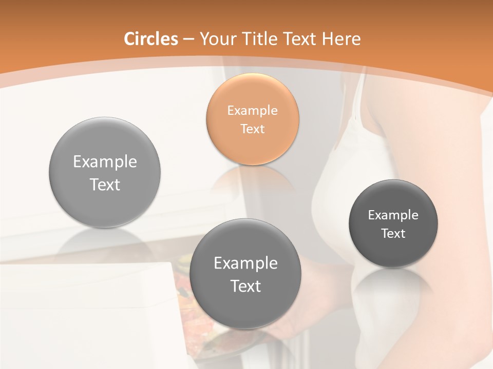 Young Happy Smiling Woman With Salad At Domestic Kitchen PowerPoint Template