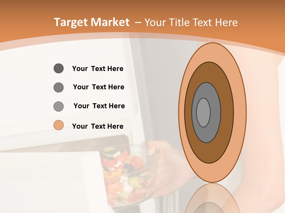 Young Happy Smiling Woman With Salad At Domestic Kitchen PowerPoint Template