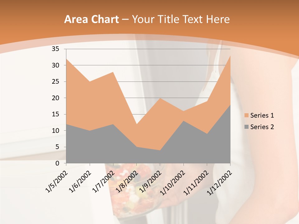Young Happy Smiling Woman With Salad At Domestic Kitchen PowerPoint Template