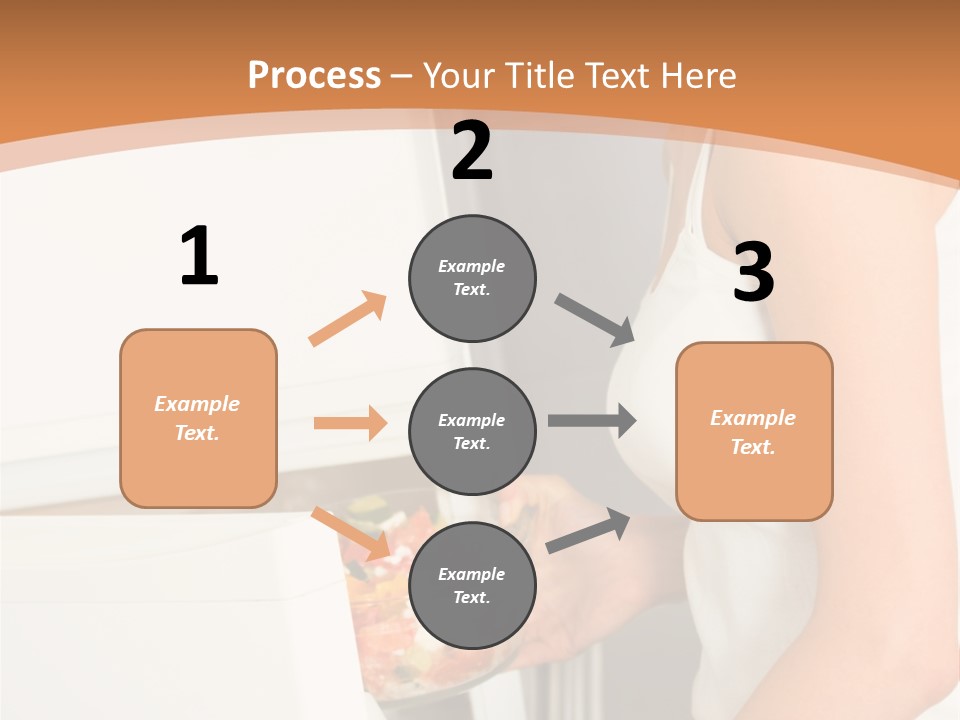 Young Happy Smiling Woman With Salad At Domestic Kitchen PowerPoint Template