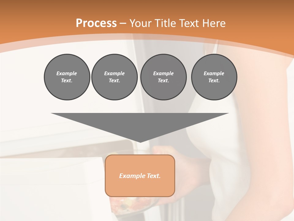 Young Happy Smiling Woman With Salad At Domestic Kitchen PowerPoint Template