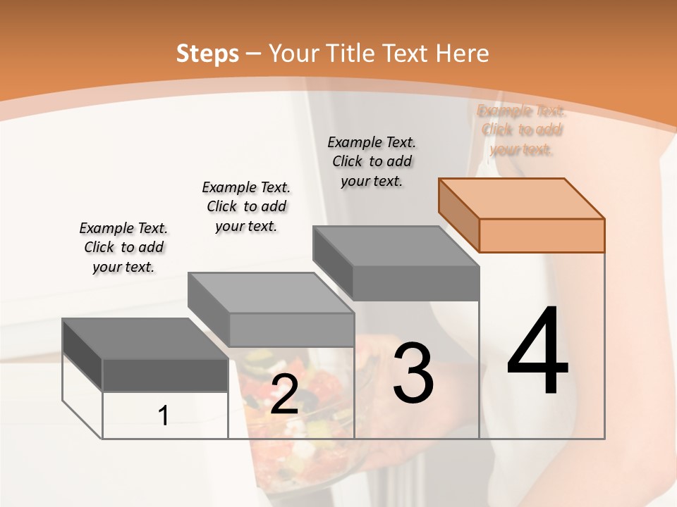 Young Happy Smiling Woman With Salad At Domestic Kitchen PowerPoint Template