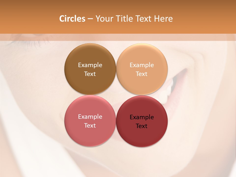 Close Up Smiling Young Woman PowerPoint Template