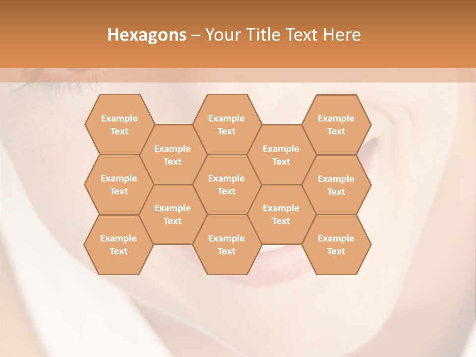 Close Up Smiling Young Woman PowerPoint Template