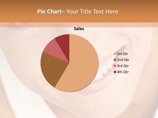 Close Up Smiling Young Woman PowerPoint Template