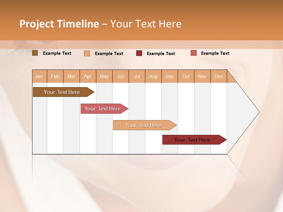 Close Up Smiling Young Woman PowerPoint Template