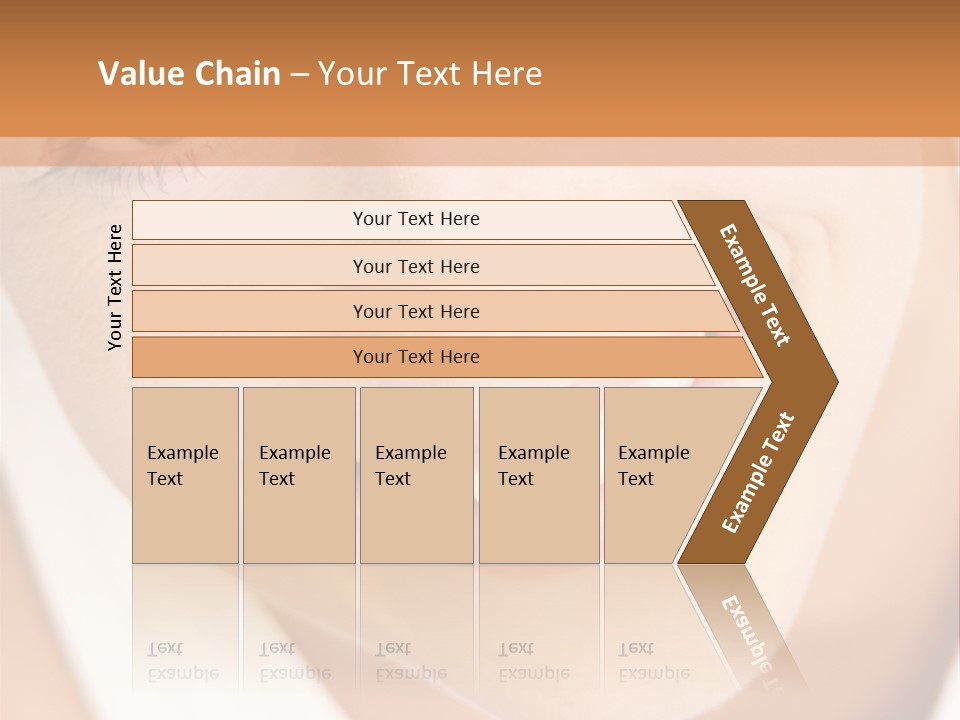 Close Up Smiling Young Woman PowerPoint Template