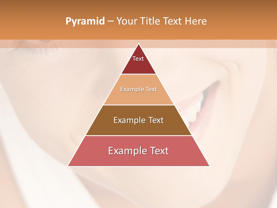 Close Up Smiling Young Woman PowerPoint Template