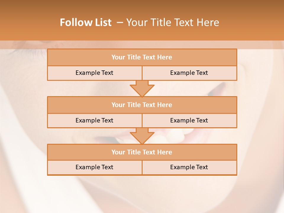 Close Up Smiling Young Woman PowerPoint Template